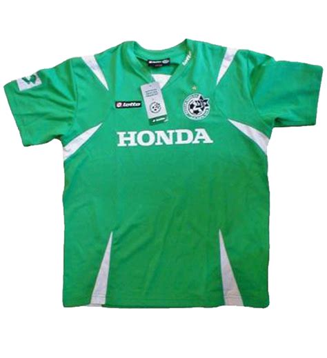 Israeli premier league football teams soccer club t shirt enjoy . GREEN MACCABI HAIFA JERSEY | PONGO