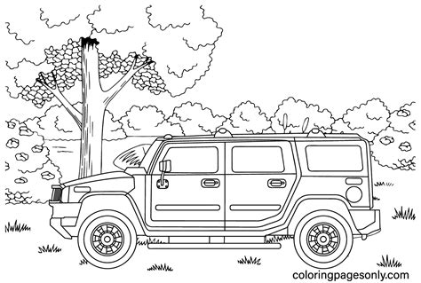Free Hummer Car Coloring Page Free Printable Coloring Pages