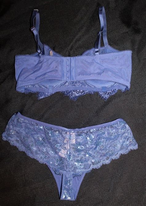 New Victoria S Secret Dream Angels Push Up Lace Bra And Panty Set 36c Small Ebay