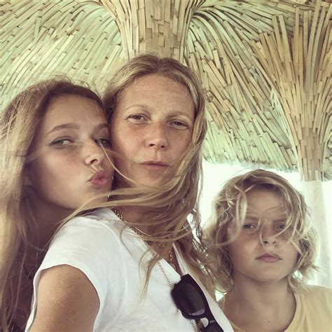 Gwyneth Paltrow And Look Alike Daughter Apple Martin Twin In Matching Eye Masks While Cooking