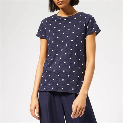 Joules Womens Nessa Print Jersey T Shirt French Navy Spot