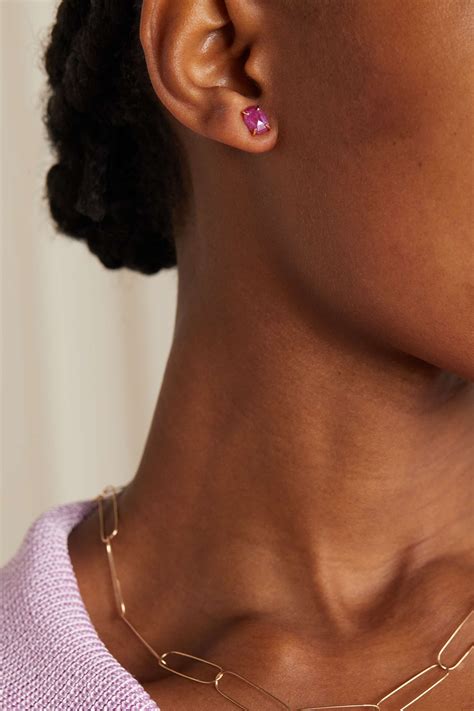 MELISSA JOY MANNING 14 Karat Recycled Gold Sapphire Earrings NET A PORTER