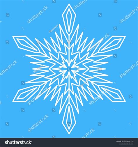 White Snowflake Winter Icon Simple Cute Stock Vector Royalty Free