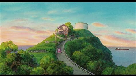 The Hill To Sosukes House Ponyo Anime Scenery Studio Ghibli