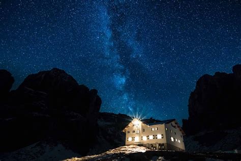 Milky Way Pisciadu Hutte Dolomites Italy Jennifer Carr Landscape