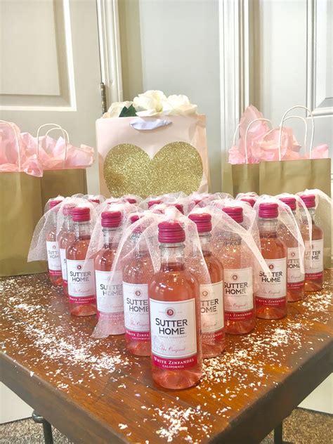 Bridal Shower Party Favors Mini Wine Bottles With A Little Veils