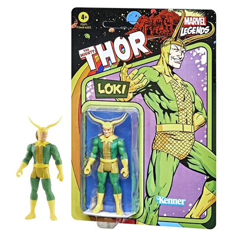 Marvel Hasbro Legends Series 375 Inch Retro 375 Collection Loki Action