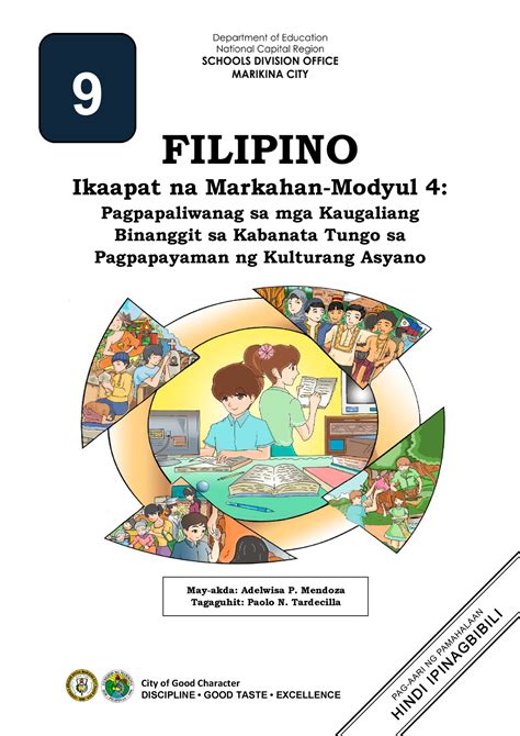Module 1 Filipino 10 Ikaapat Na Markahan El Filibusterismo Image