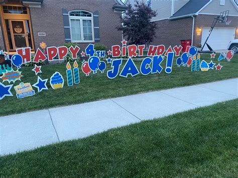 🎈happy 4th Birthday Jack 🎈🎂 Yardgoat Signs And Yard Bombs Facebook