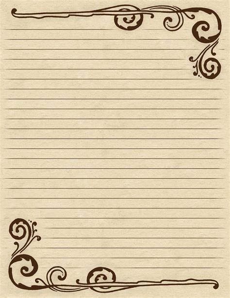 Printable Lined Paper Best Of Border Free Printable Lined Paper With