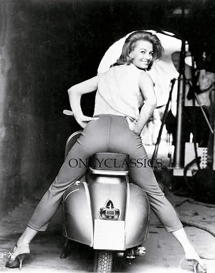 Onlyclassics 1961 Sexy Angie Dickinson Vespa Scooter 11x14 Photo Motorcycle