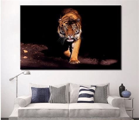Tiger Canvas Tiger Wall Art Tiger Print Tiger Wall Decor Animal Wall A