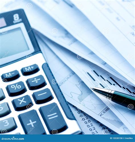 Calculator And Bills Stock Photo Image Of Shine Business 15530158