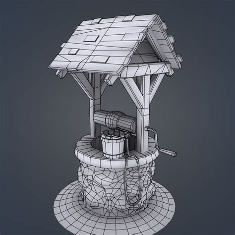 3d Model Water Well Vr Ar Low Poly Max Obj Fbx Ma Mb Ztl