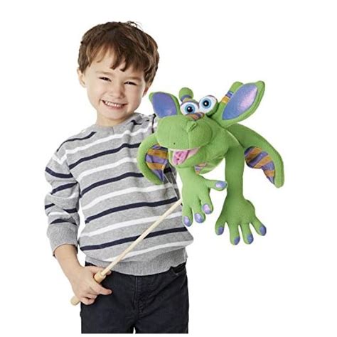 Melissa And Doug Smoulder The Dragon Puppet With Detachable Wooden Rod