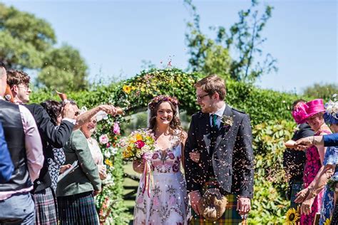 Bride And Groom From A Colourful Outdoor Scottish Wedding Photography