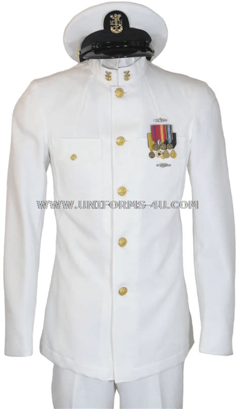 Coast Guard Male Officer Service Dress White Coat Ph
