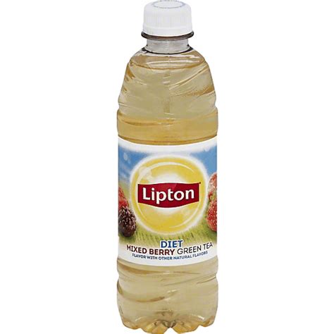 Lipton Green Tea Diet Mixed Berry Canned And Bottled Drinks Food