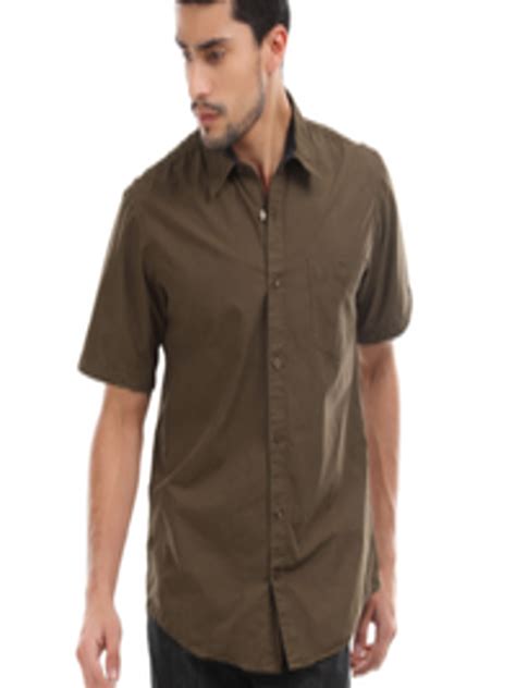 Buy Roadster Men Brown Shirt Shirts For Men 95658 Myntra