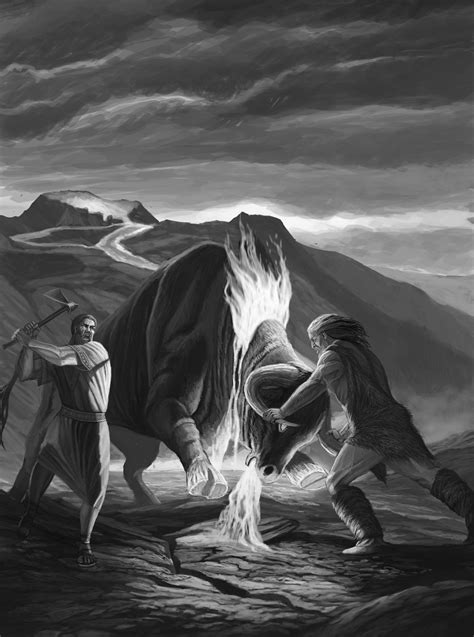 Oleg Kuzmin The Battle Of Gilgamesh And Enkidu With The Heaven Bull