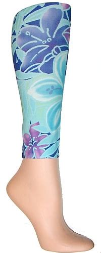 Purple Tropical Footless Tights Printed Footless Tights Foot Traffic