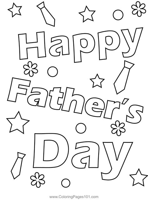 Happy Fathers Day Coloring Page For Kids Free Fathers Day Printable