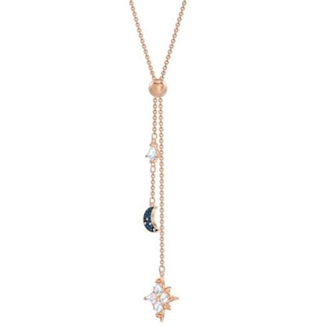 Buy Swarovski Symbolic Y Necklace Multi Coloured Rose Gold Plating Online