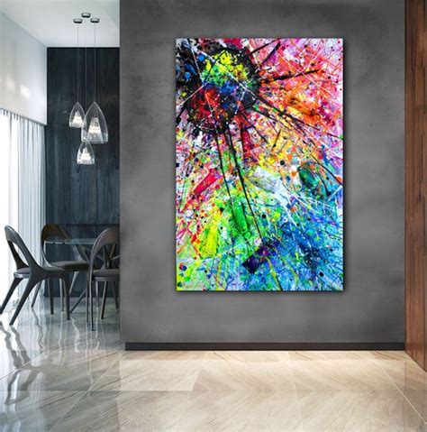 Unique Decor Wall Art 3d Abstract Paintings On Canvas Original Etsy