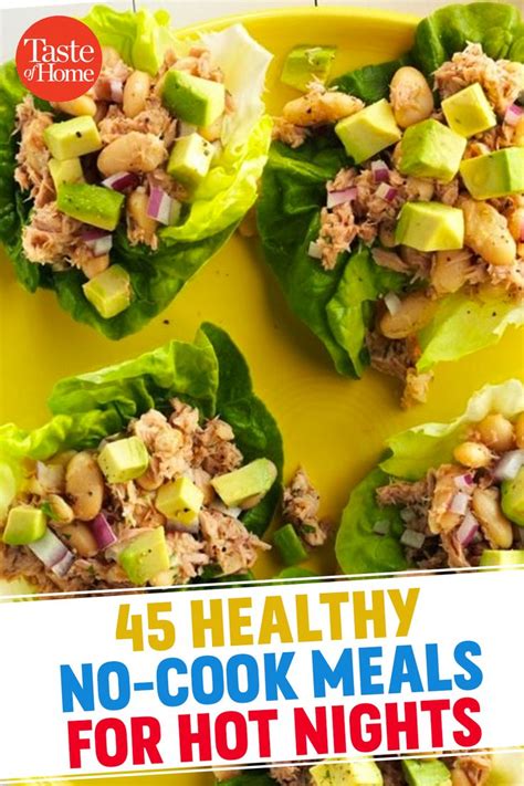 45 Healthy No Cook Meals For Hot Nights No Cook Meals Summer Dinner Meals