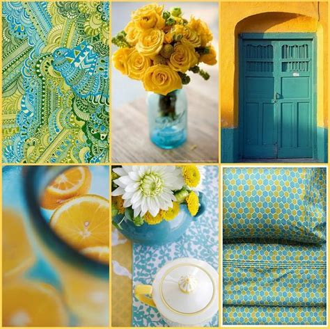 Turquoise And Yellow Color Inspiration Color Yellow Colour Scheme