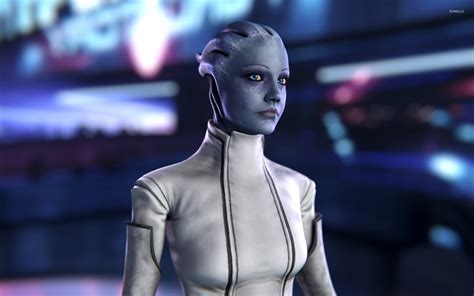 Asari In A White Suit Mass Effect Wallpaper Game Wallpapers 53849