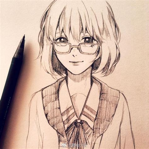 Pencil Drawing Of Cute Anime Girls Anime Girl Sketch By