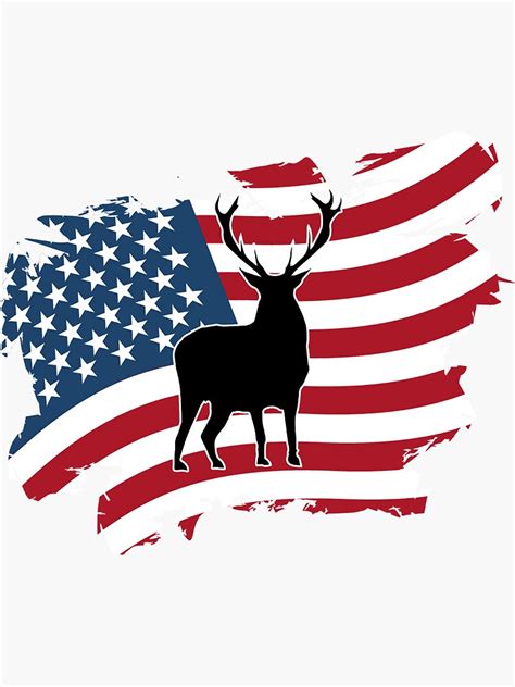 Distressed American Flag Svg Hunting Svg Deer Svg Distressed Flag
