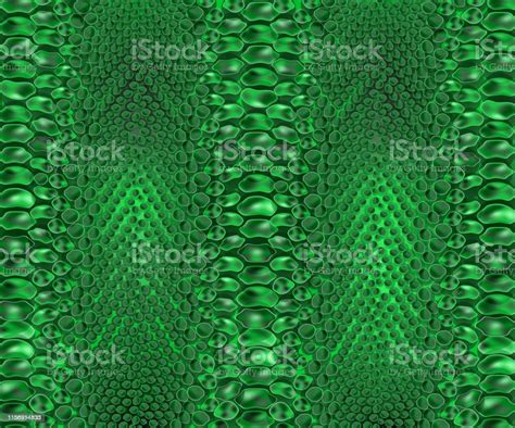 Ornate Green Snake Skin Leather Pattern Stock Illustration Download
