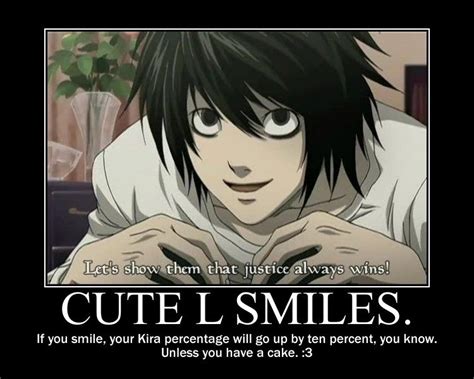 Cute L Smiles By Kac N On Deviantart Death Note L Death Note Death