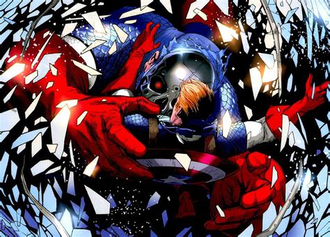 Captain America Vs Ameridroid Lyle Dekker By Steve Mcniven Comic Art