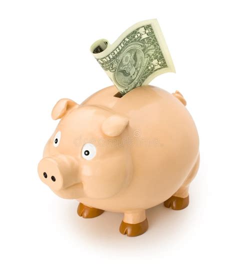 Piggy Bank On A Stack Of 100 Dollar Bills Stock Image Image Of Dollar