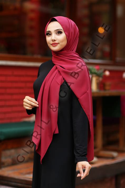 Madina Silk Hijab Burgundy Hijabs Modest Clothing And Islamic