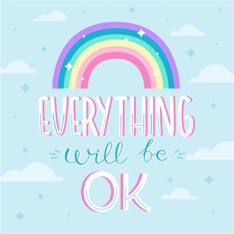 Free Vector Everything Will Be Ok Lettering