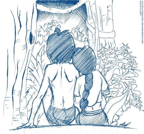 Shanti And Mowgli Hug By Tiquitoc Deviantart On Deviantart Disney Fan Art Animation Film