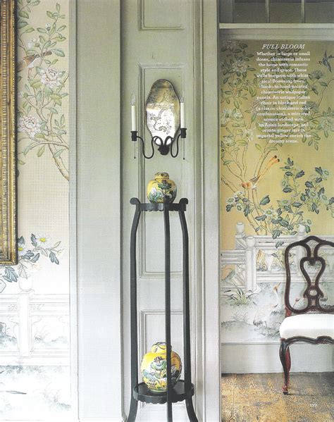 Hand Painted Chinoiserie Wallpaper Chinoiserie Wallpaper Traditional
