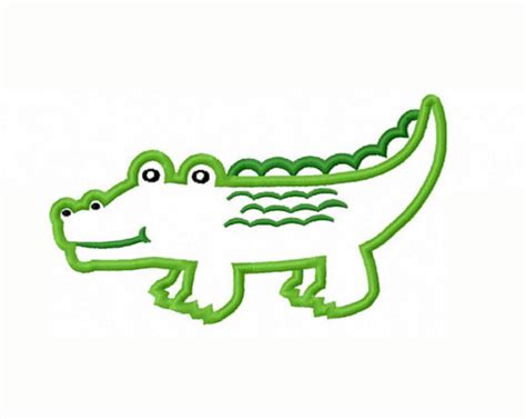Alligator Applique Machine Embroidery Design No0071 Etsy