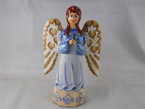Handpainted Russian Angel Signed By Artist 1998 Etsy