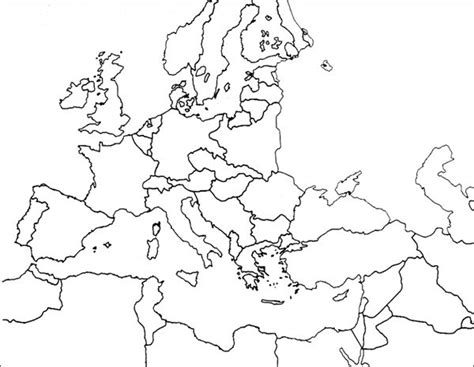 Empty Map Of Europe Image Map Of Europe Empty Travelquaz 600 X 465 Pixels