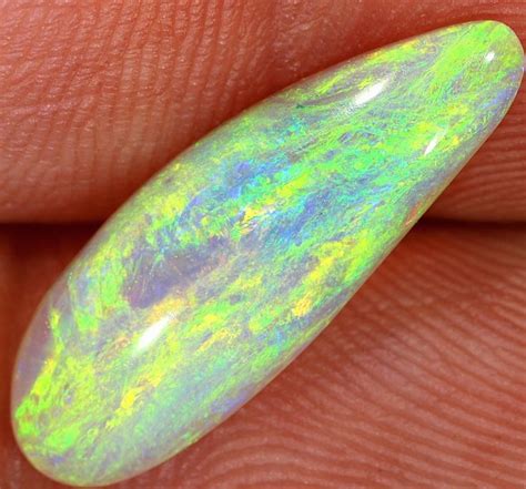 25ct 19x7mm Solid Lightning Ridge Crystal Opal Lo 1162 Opal