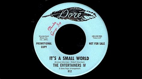 Entertainers Iv Its A Small World Gold Star Studios 1968 Youtube