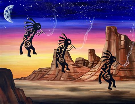 Kokopelli Artwork Etsy Painting Matted Prints Painting Photos