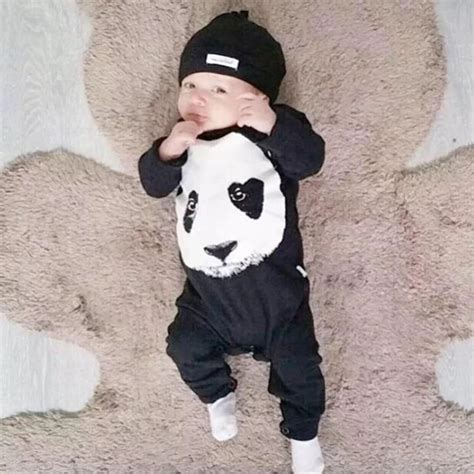 2018 New Autumn Baby Clothing Set Baby Boy Clothes Panda Pattern Infan