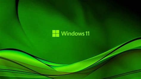 Wavy Green Line Windows 11 Logo Background Hd Windows 11 Wallpapers Images