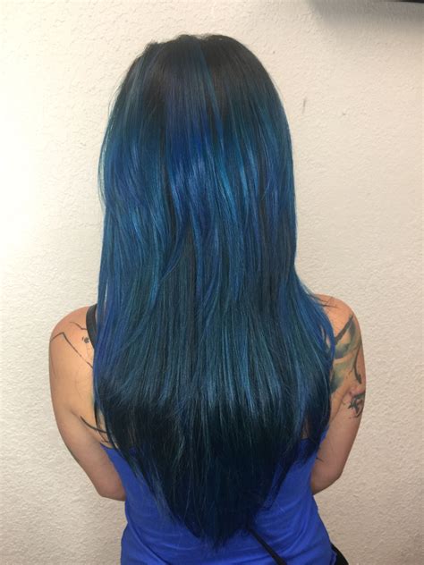 Electric Blue Electric Blue Hair Cuts Hair Color Long Hair Styles